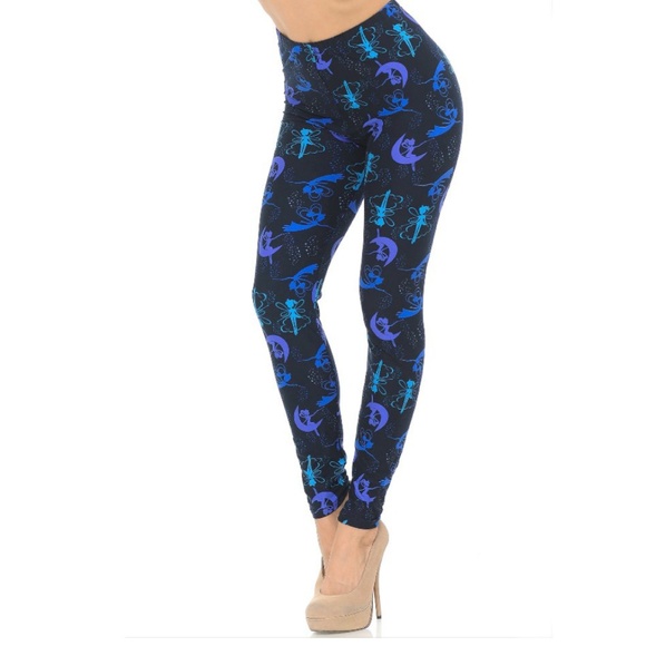 Tinker Bell Fairy Leggings Size 0-10 - Picture 2 of 4